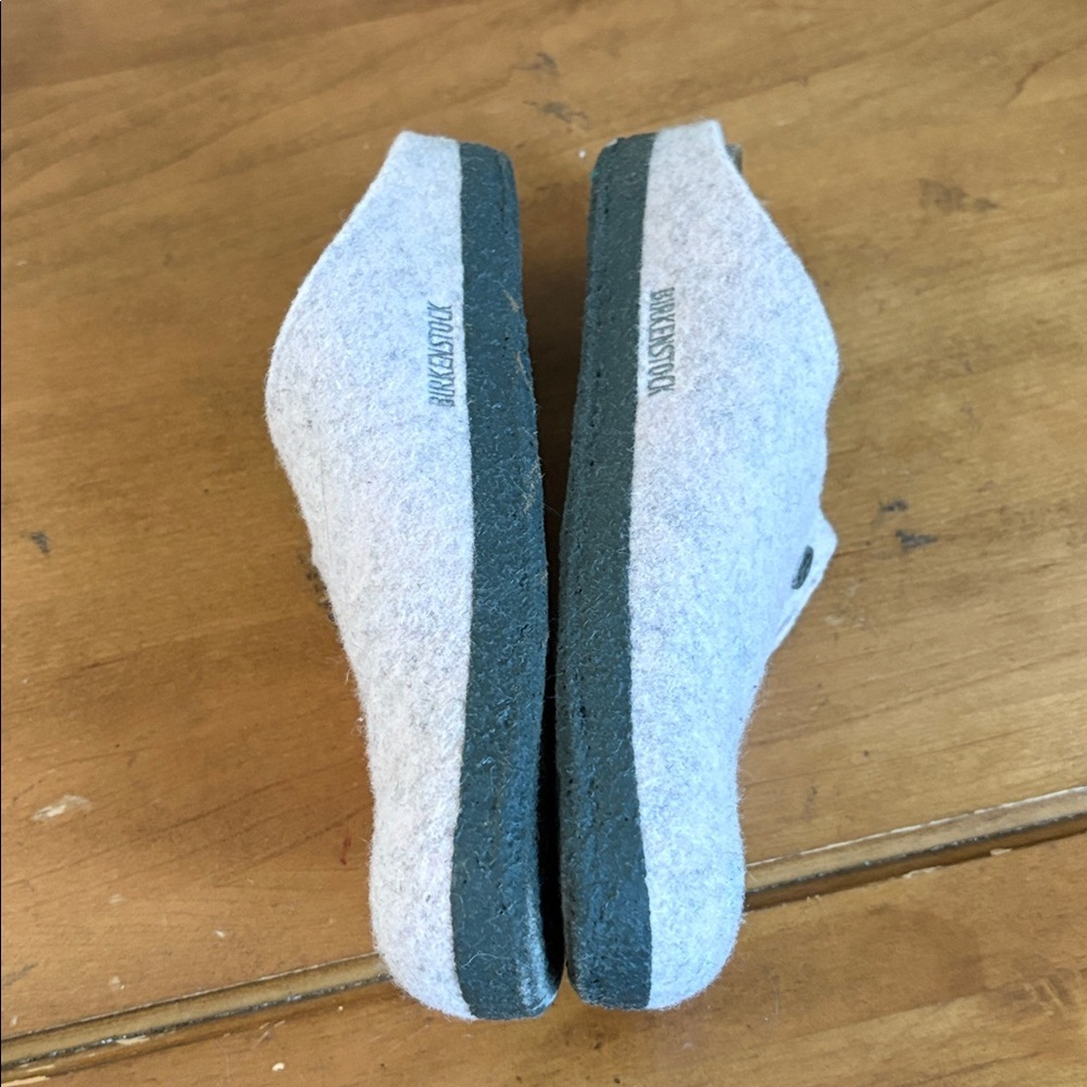 Birkenstock Zermatt Shearling Light Pink Wool Felt Clogs Size 41 - Picture 14 of 16